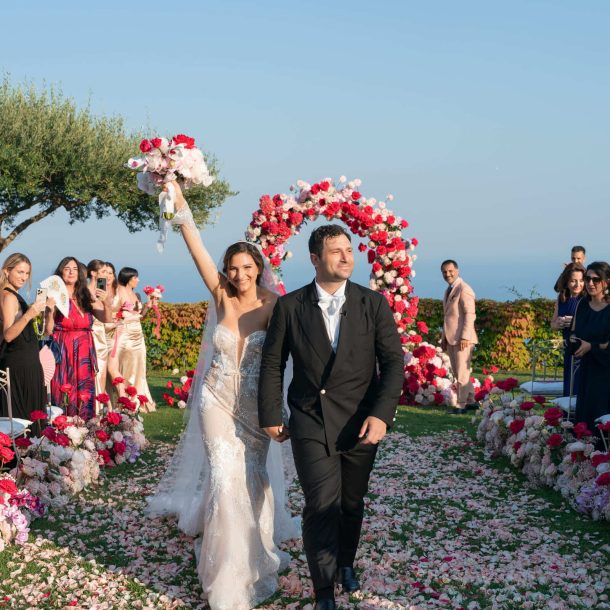 foto di matrimonio a villa cimbrone, Ravello