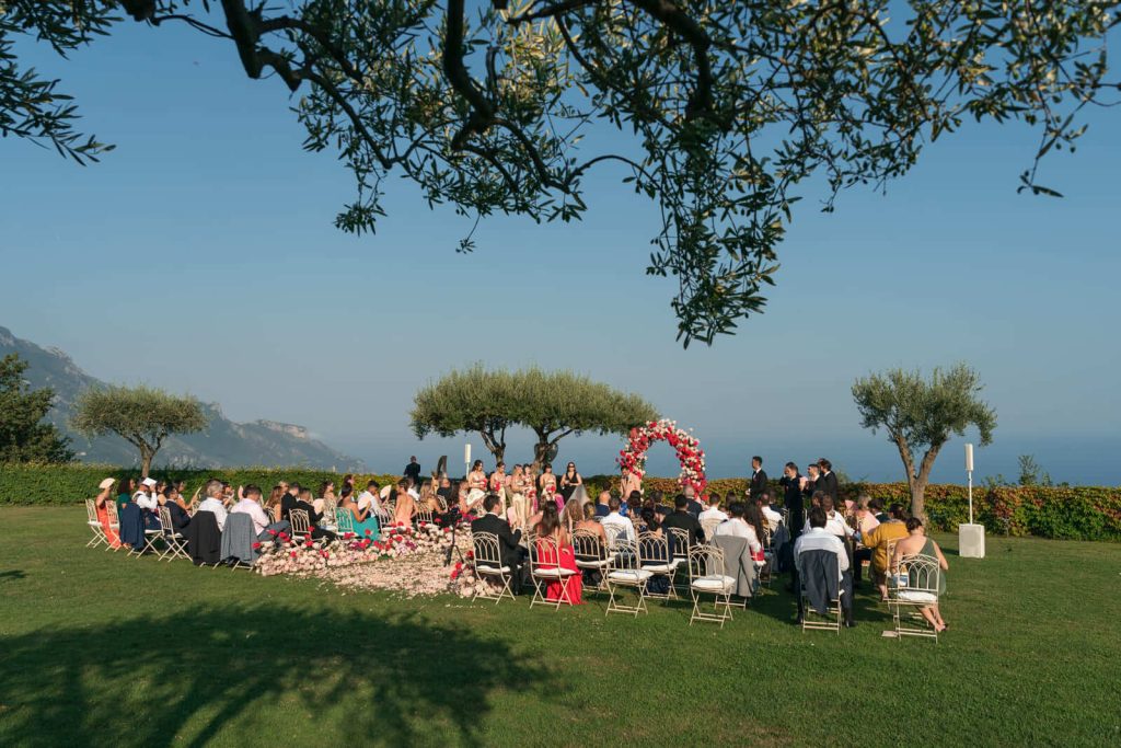 foto di matrimonio a villa cimbrone, Ravello